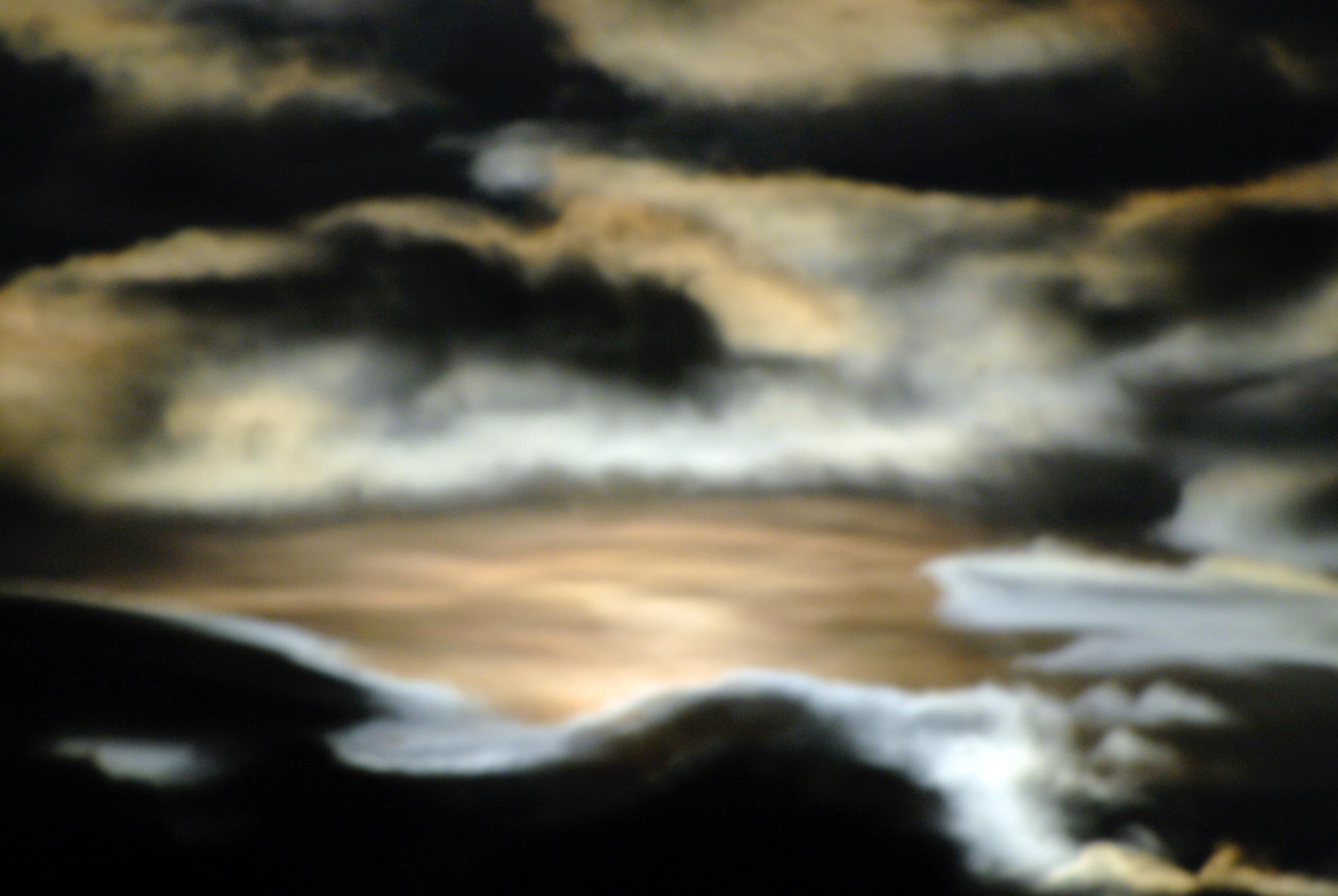 Cloudy moon
